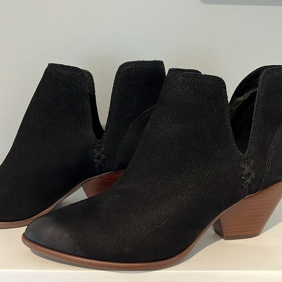 LIKE NEW Frye Reina Cut-Out Women's Suede Cowboy‎ Ankle Bootie | Black | Size 10 - Picture 10 of 12